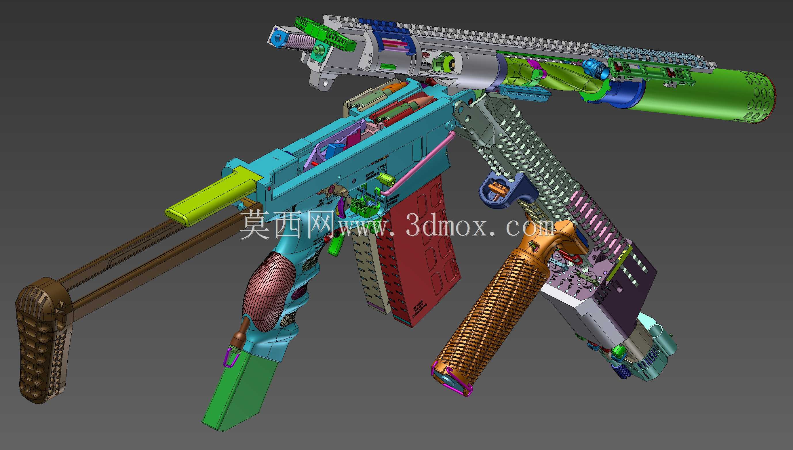 概念设计定制300灯罩黑色aac 7.62x35mm钎焊正在进行V.3
