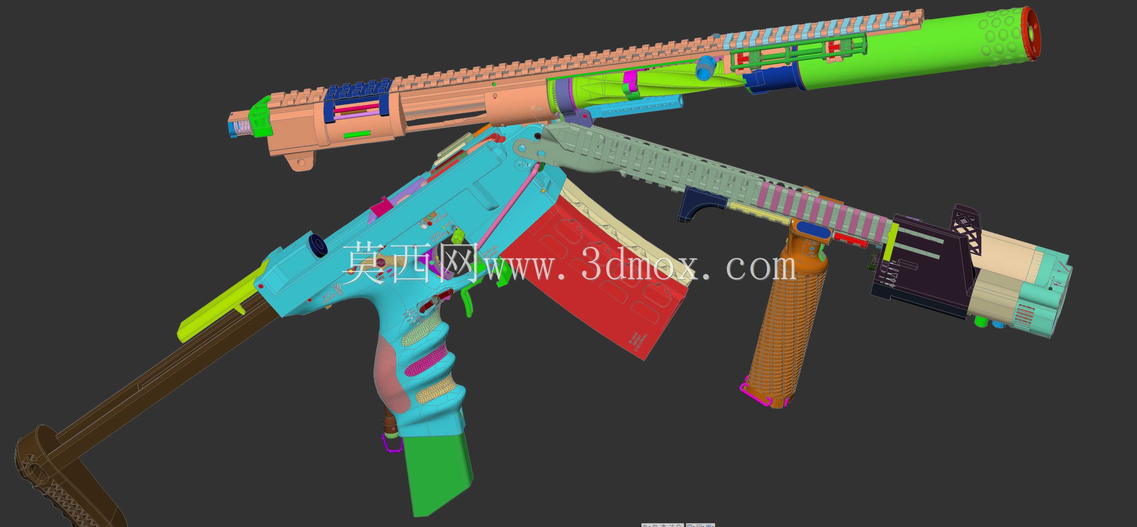 概念设计定制300灯罩黑色aac 7.62x35mm钎焊正在进行V.3