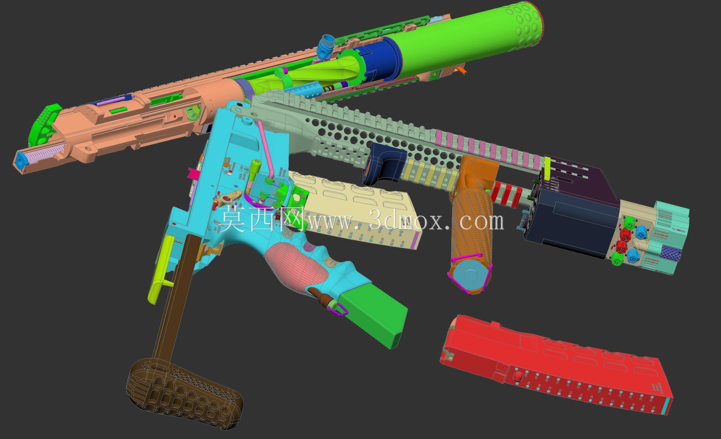 概念设计定制300灯罩黑色aac 7.62x35mm钎焊正在进行V.3