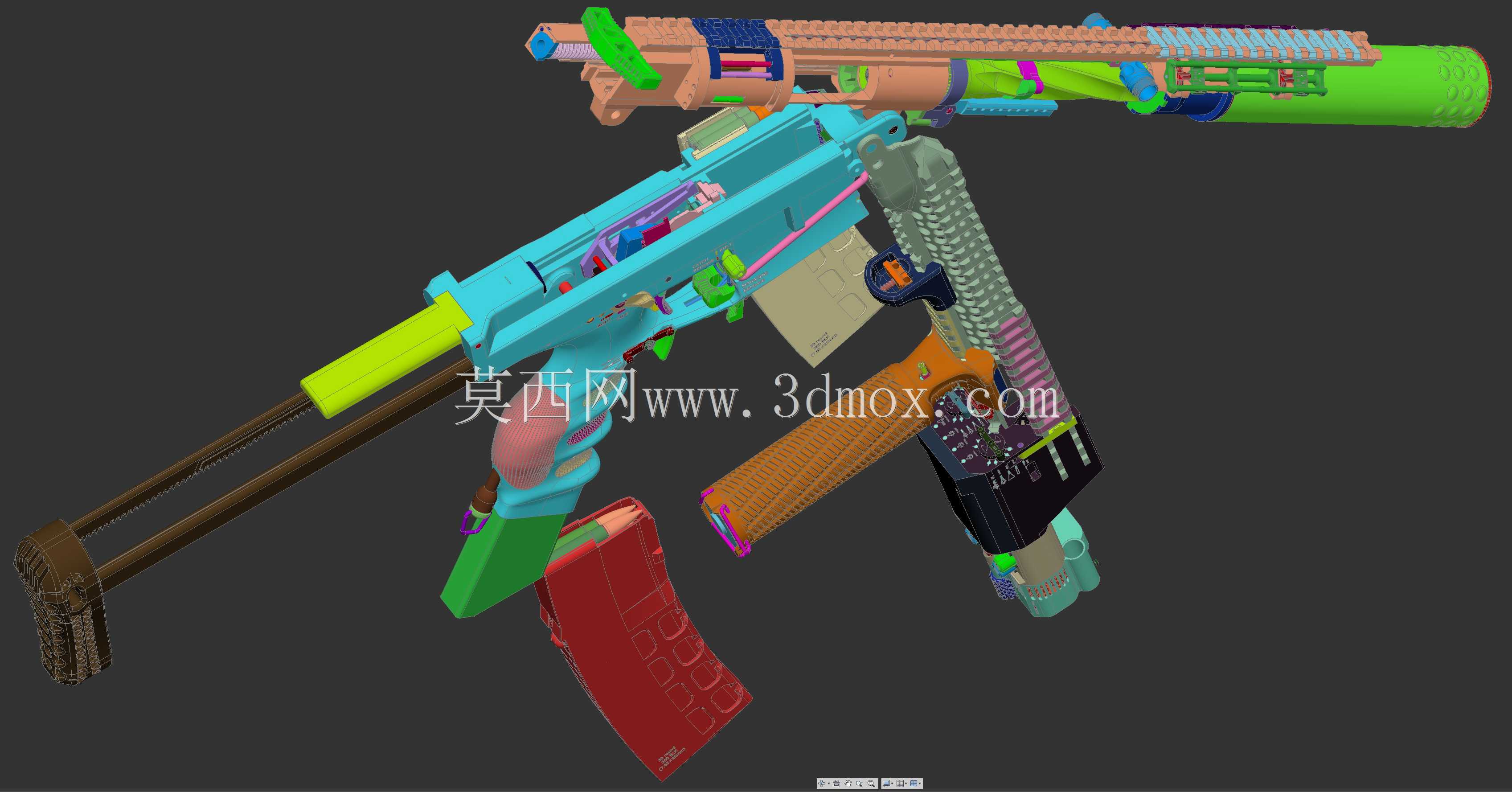 概念设计定制300灯罩黑色aac 7.62x35mm钎焊正在进行V.3