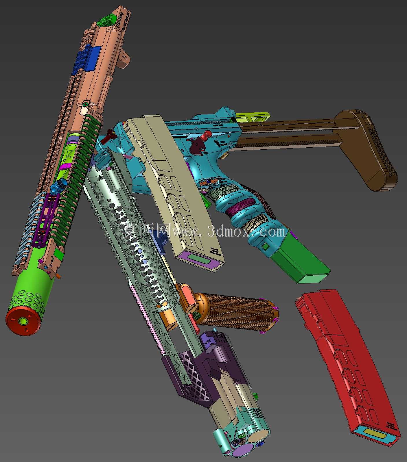 概念设计定制300灯罩黑色aac 7.62x35mm钎焊正在进行V.3