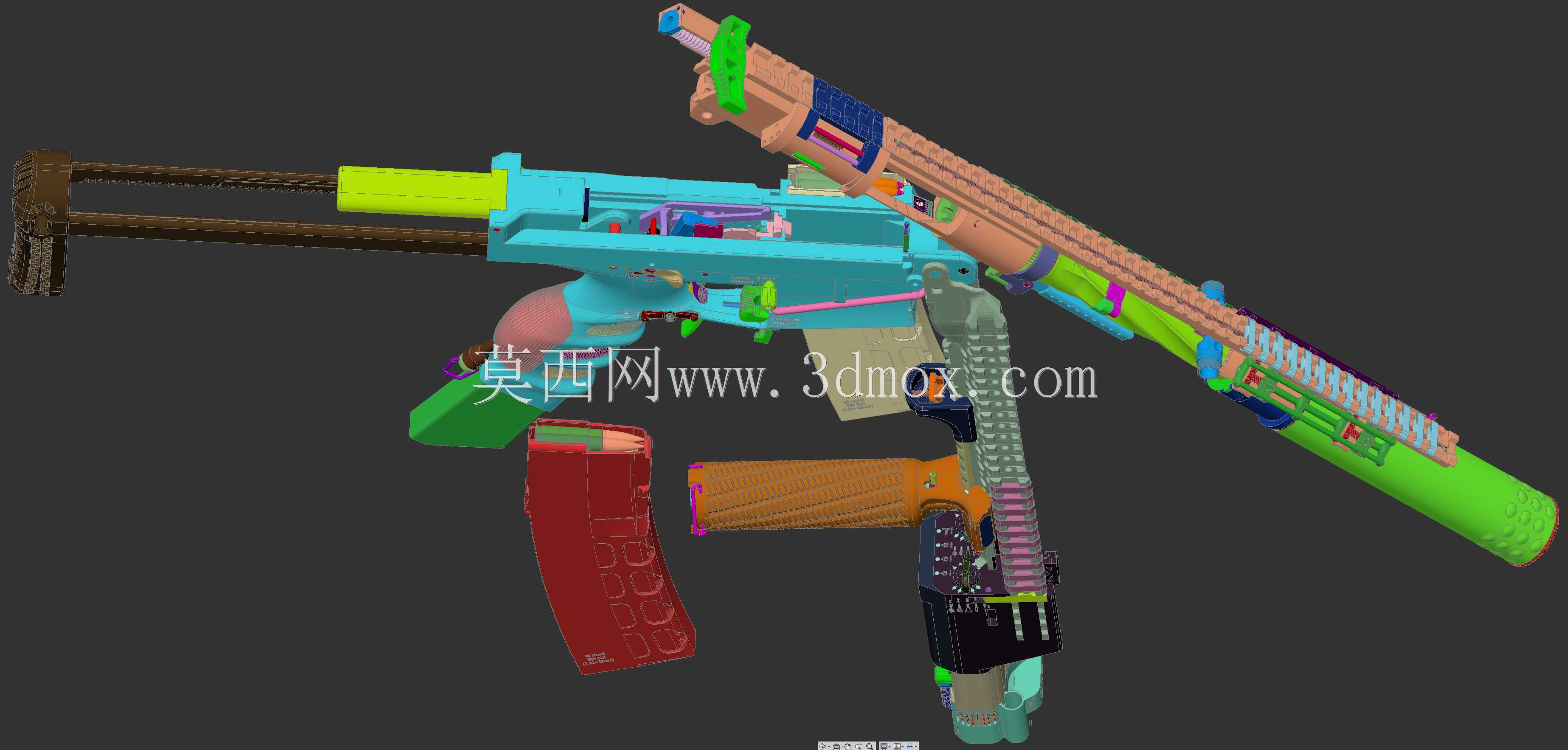 概念设计定制300灯罩黑色aac 7.62x35mm钎焊正在进行V.3