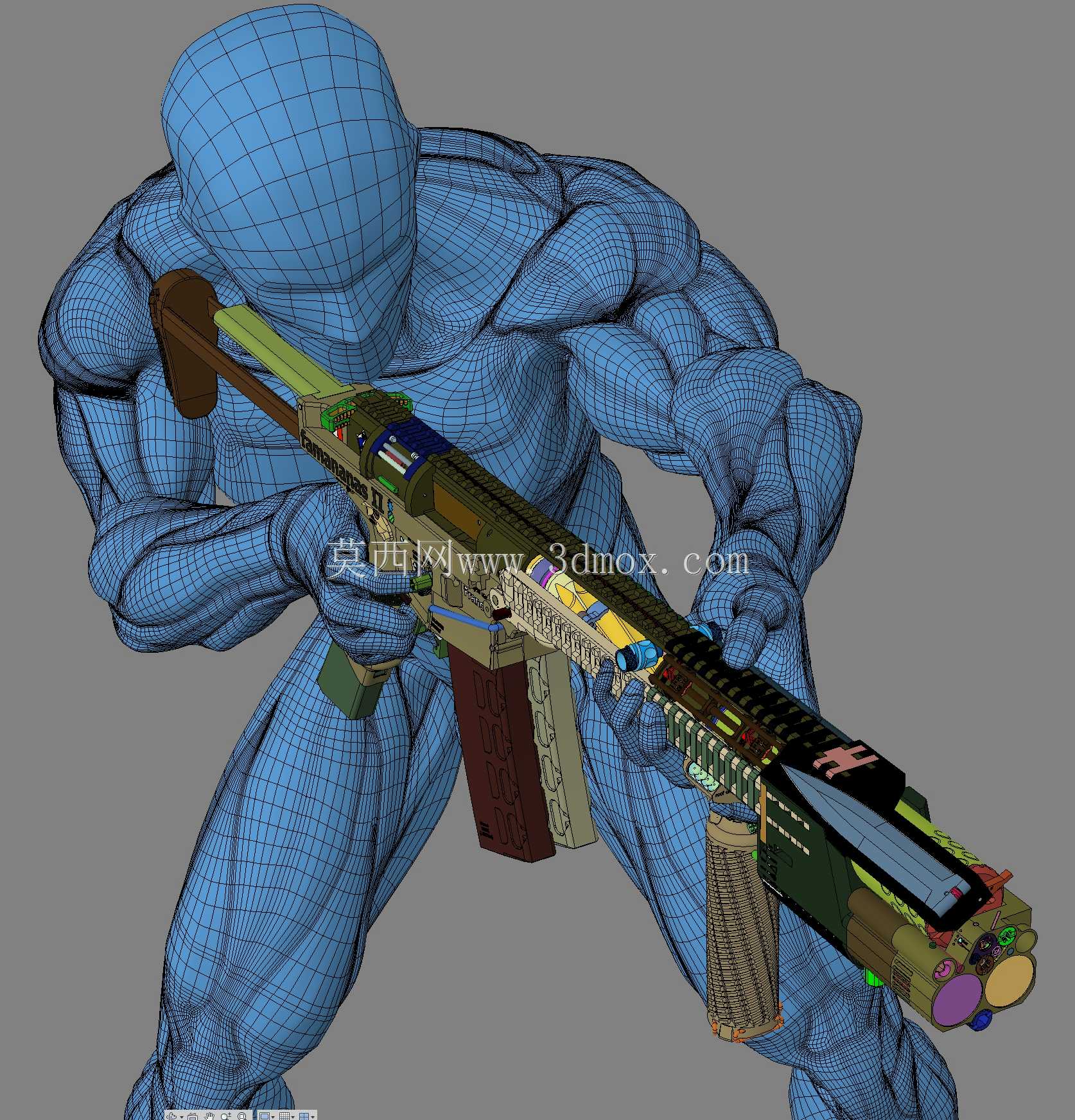 概念设计定制300灯罩黑色aac 7.62x35mm钎焊正在进行V.3