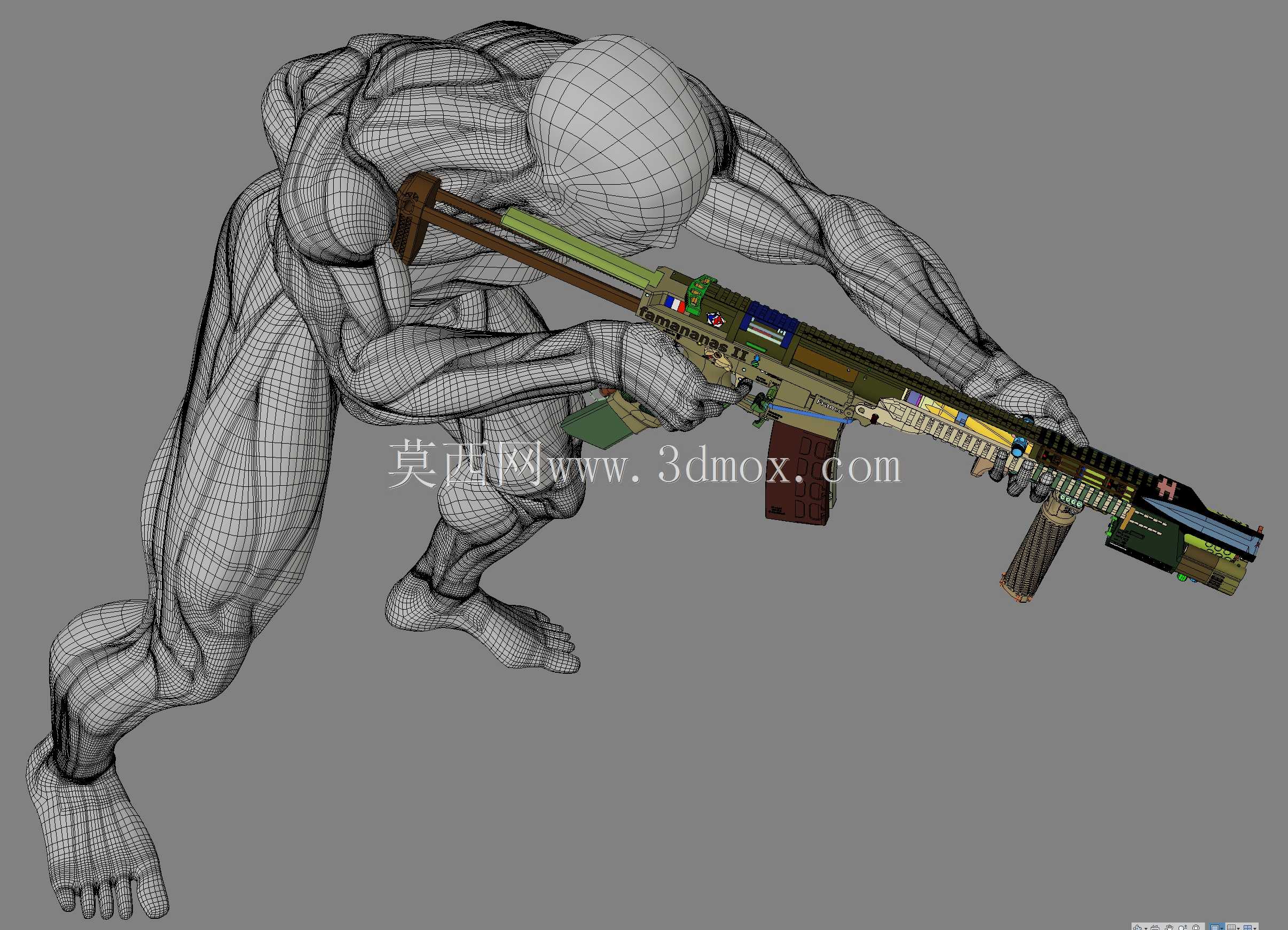 概念设计定制300灯罩黑色aac 7.62x35mm钎焊正在进行V.3