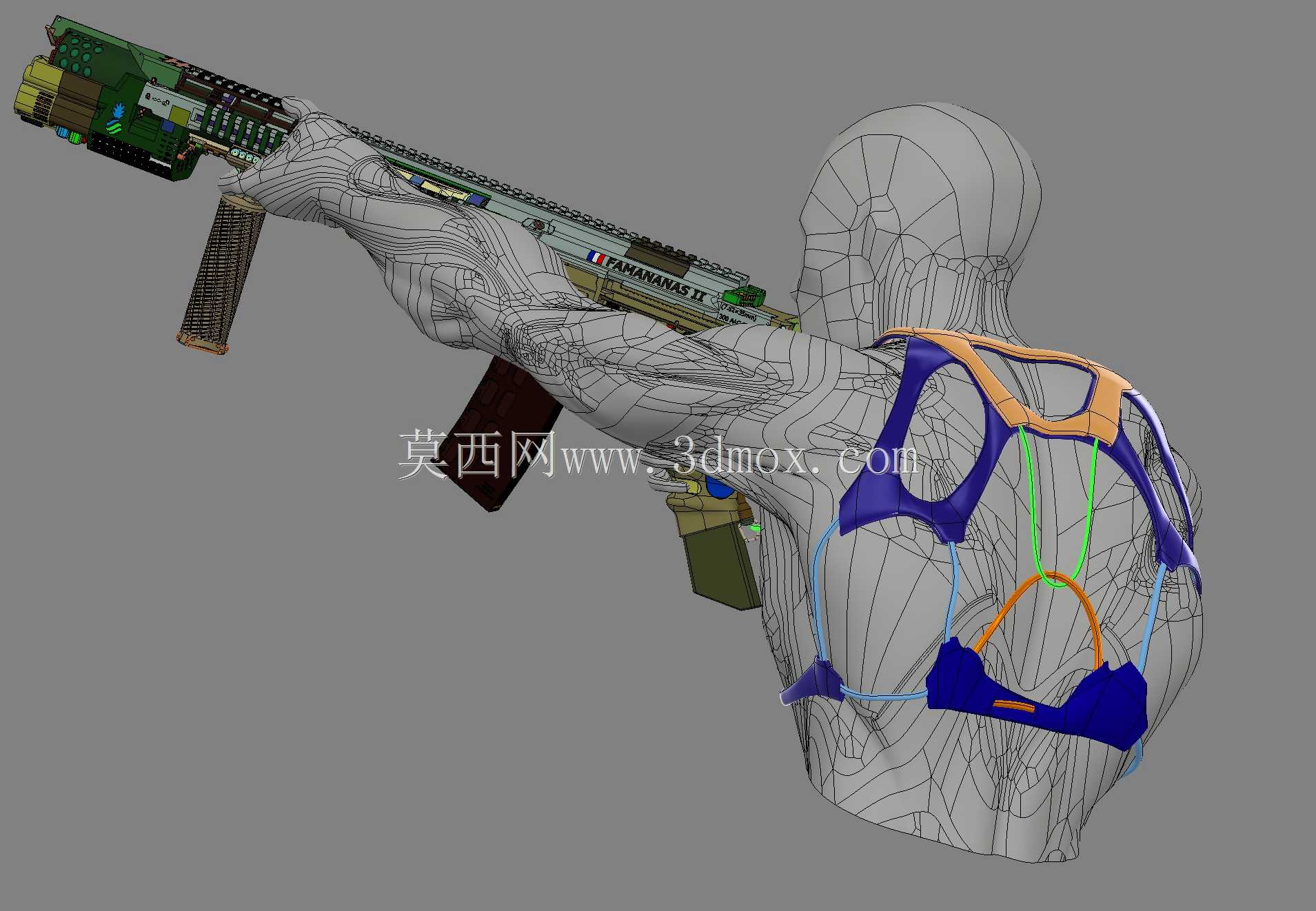概念设计定制300灯罩黑色aac 7.62x35mm钎焊正在进行V.3