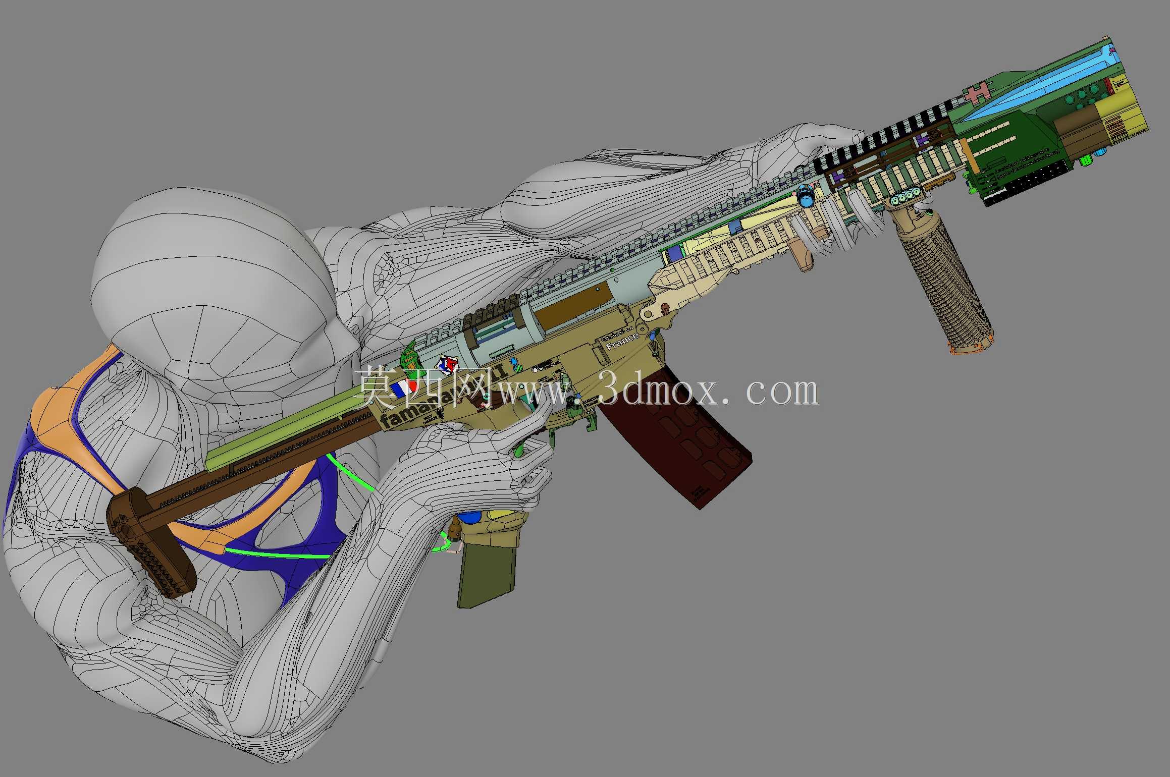 概念设计定制300灯罩黑色aac 7.62x35mm钎焊正在进行V.3
