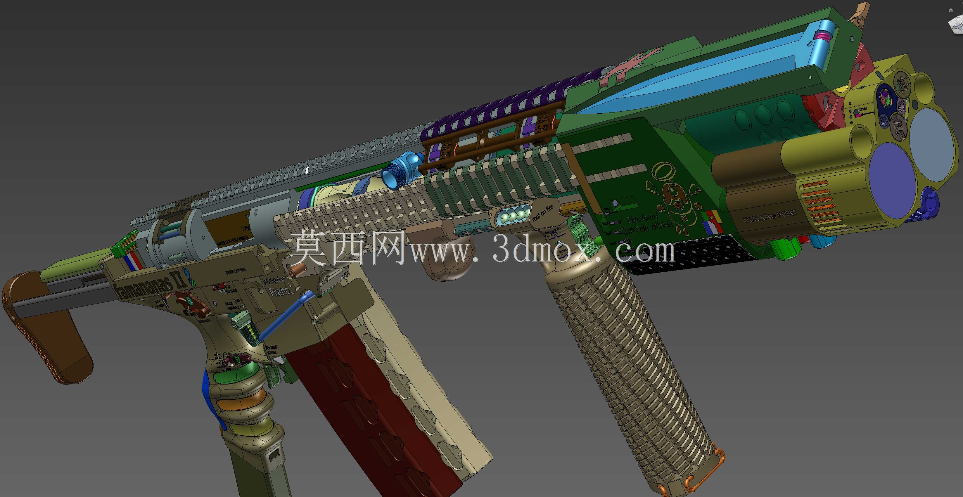 概念设计定制300灯罩黑色aac 7.62x35mm钎焊正在进行V.3