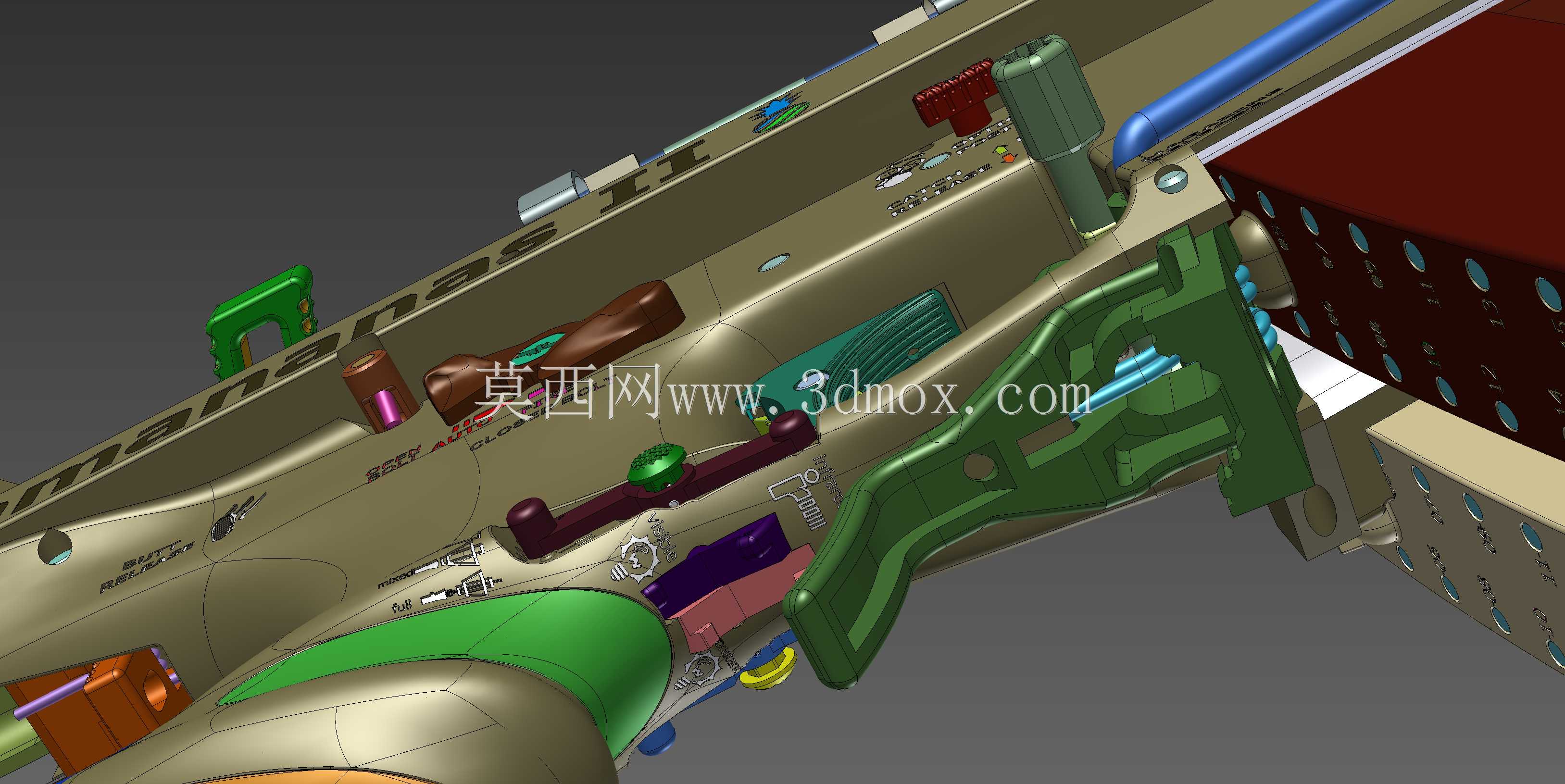 概念设计定制300灯罩黑色aac 7.62x35mm钎焊正在进行V.3
