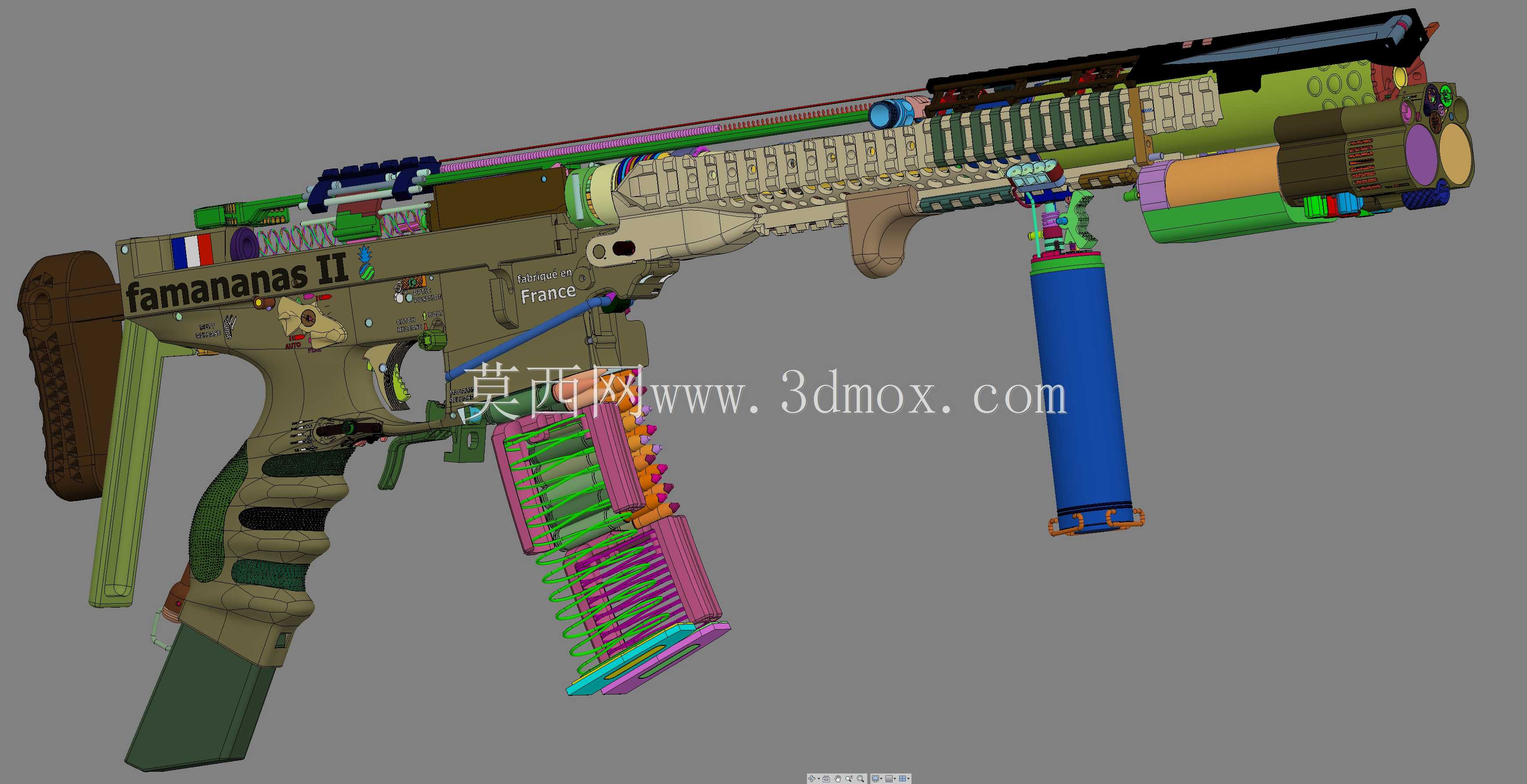 概念设计定制300灯罩黑色aac 7.62x35mm钎焊正在进行V.3