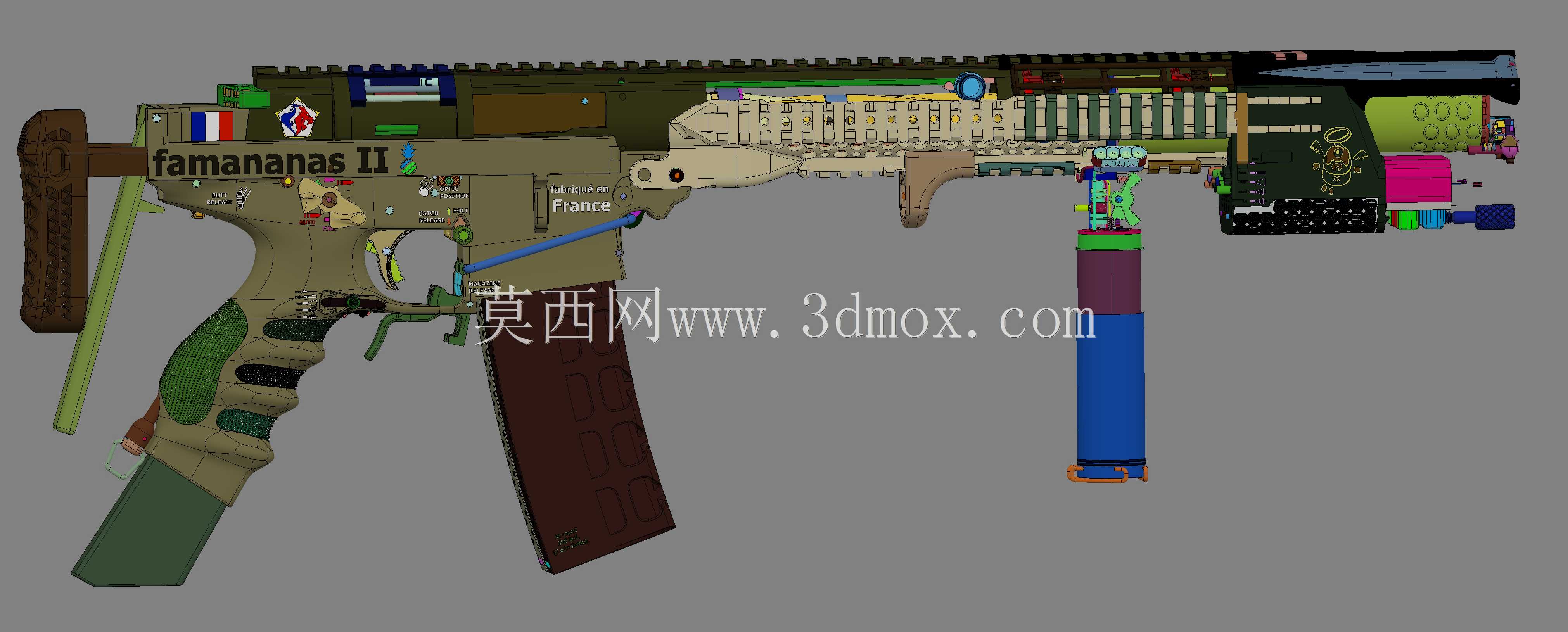 概念设计定制300灯罩黑色aac 7.62x35mm钎焊正在进行V.3