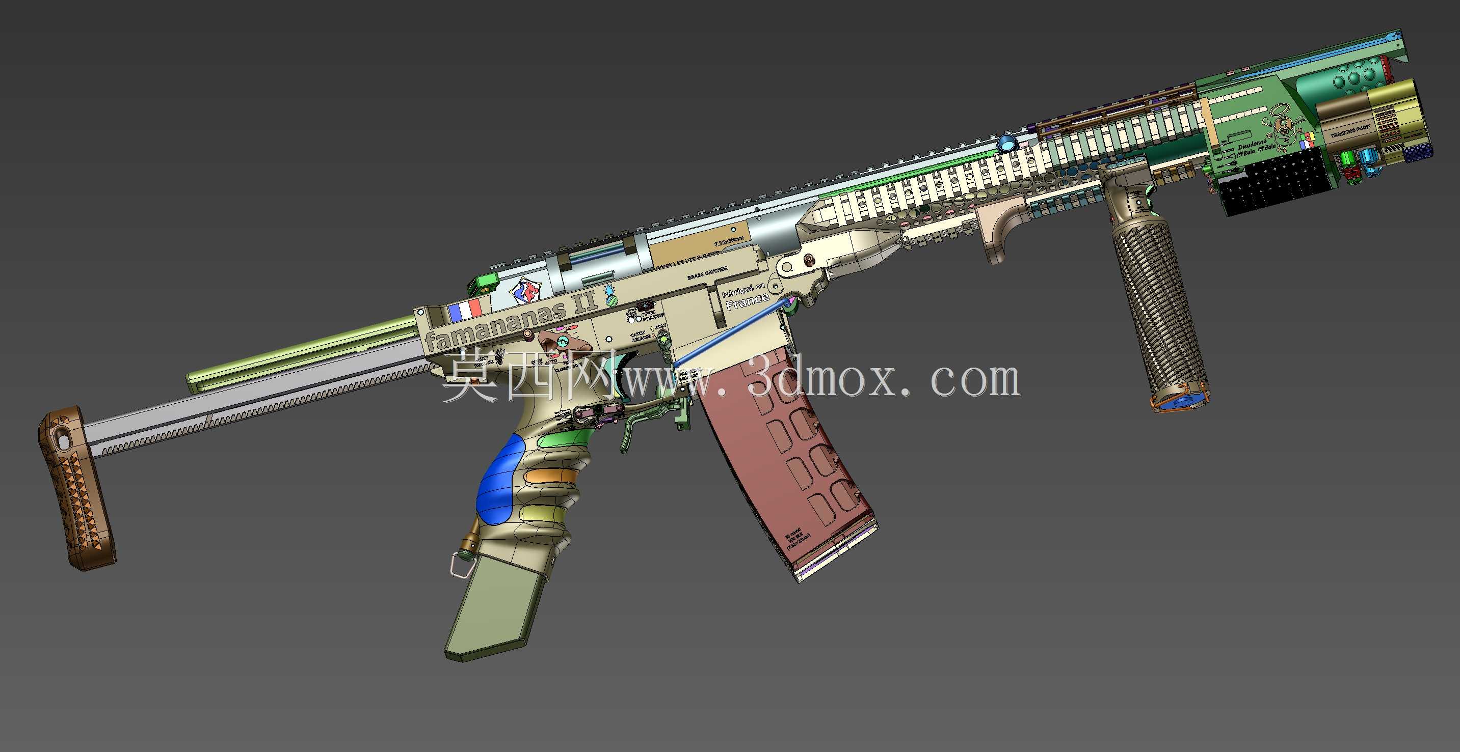 概念设计定制300灯罩黑色aac 7.62x35mm钎焊正在进行V.3