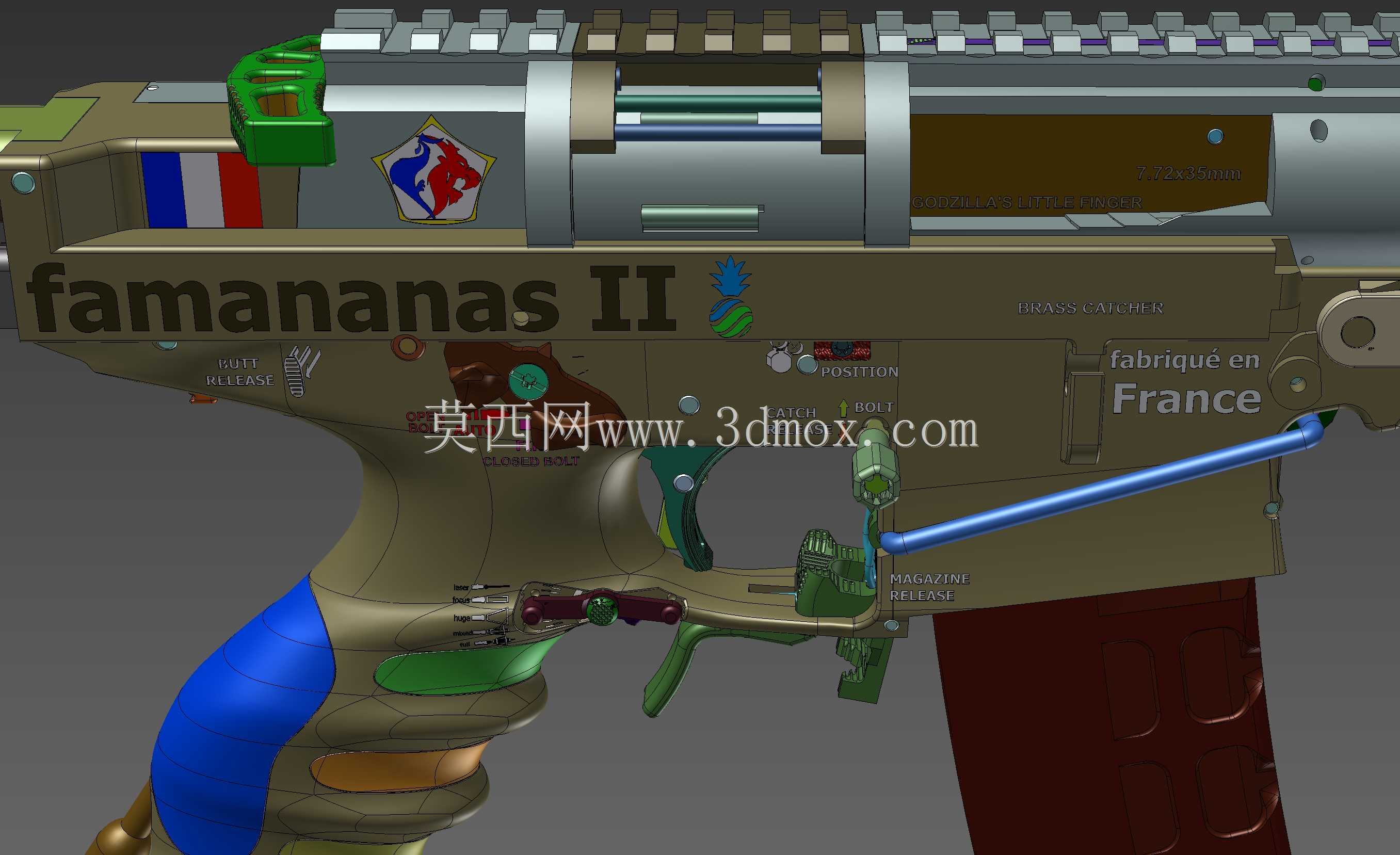 概念设计定制300灯罩黑色aac 7.62x35mm钎焊正在进行V.3