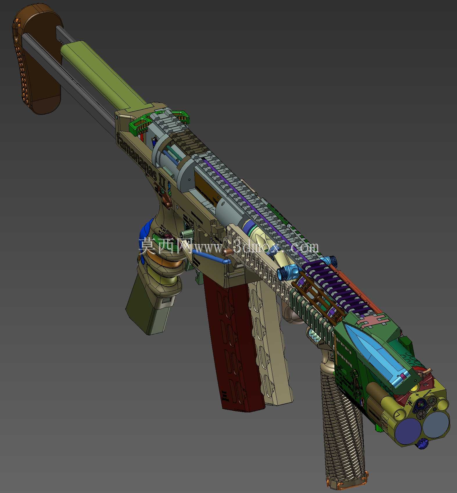 概念设计定制300灯罩黑色aac 7.62x35mm钎焊正在进行V.3