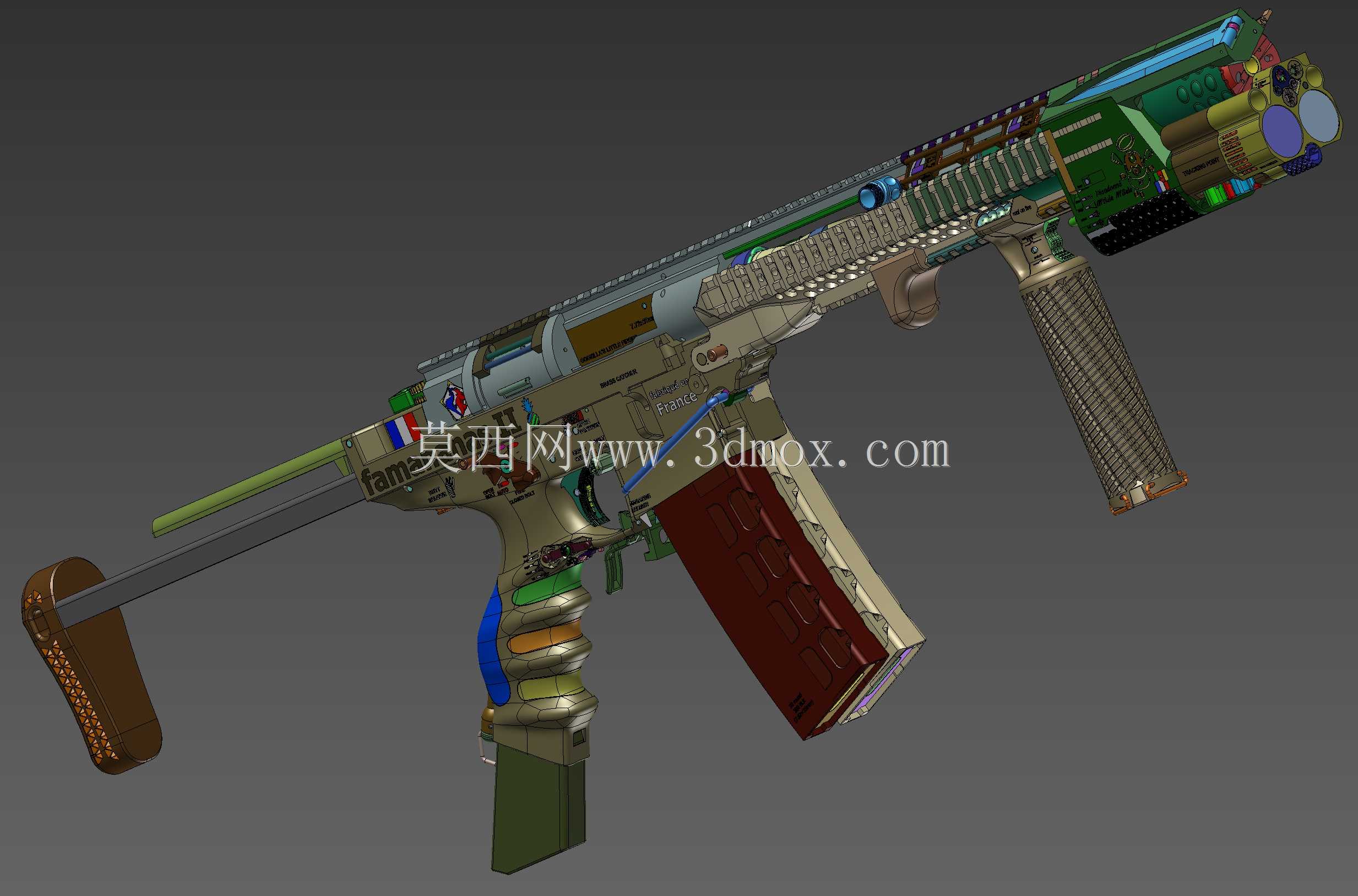 概念设计定制300灯罩黑色aac 7.62x35mm钎焊正在进行V.3