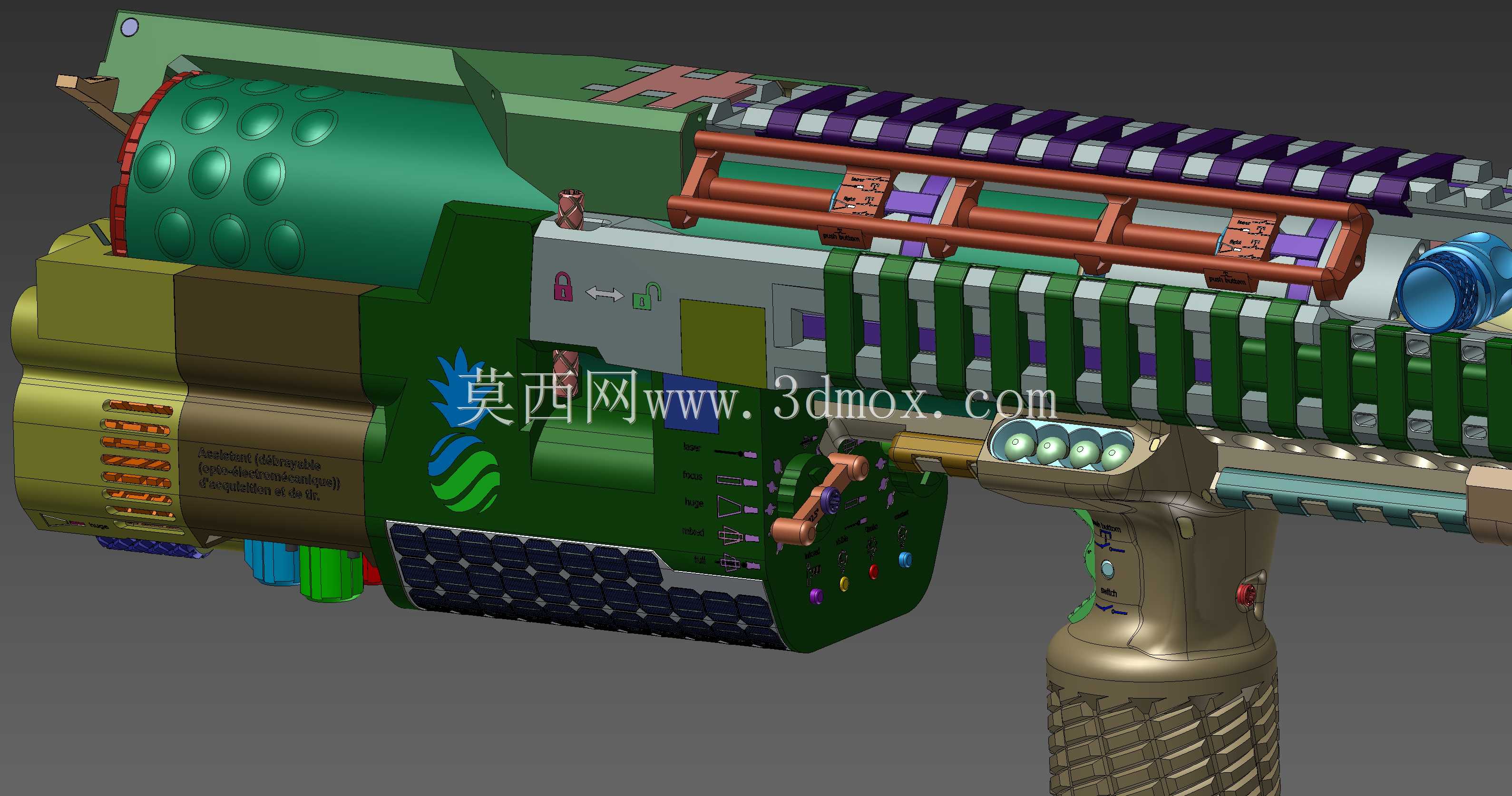 概念设计定制300灯罩黑色aac 7.62x35mm钎焊正在进行V.3