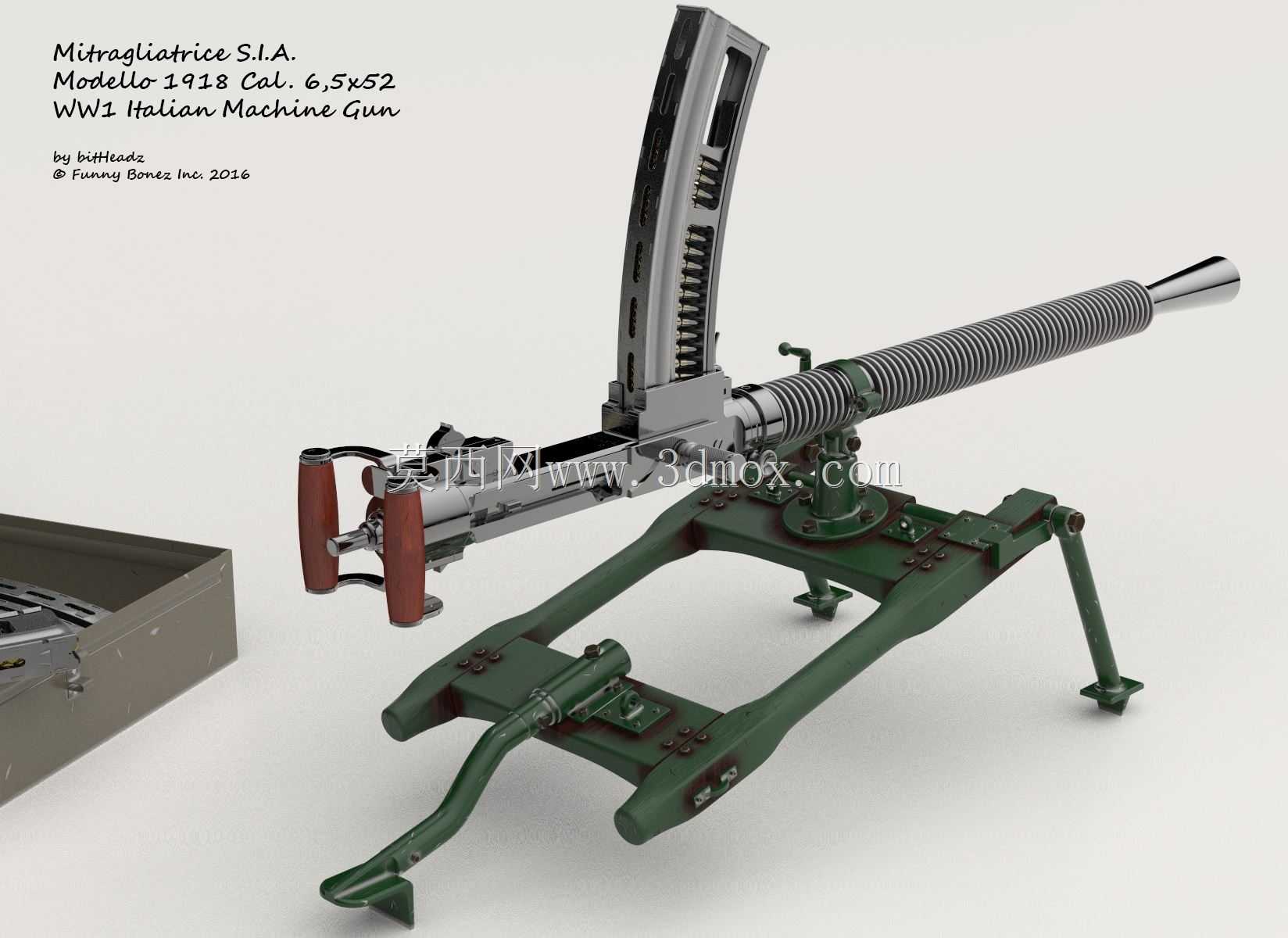 Mitragliatrice S.I.A.Modello 1918 Cal。6.5x52mm