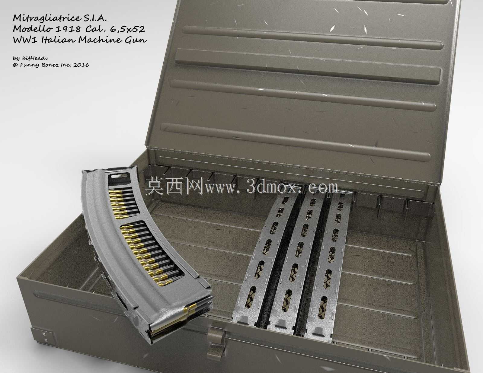 Mitragliatrice S.I.A.Modello 1918 Cal。6.5x52mm
