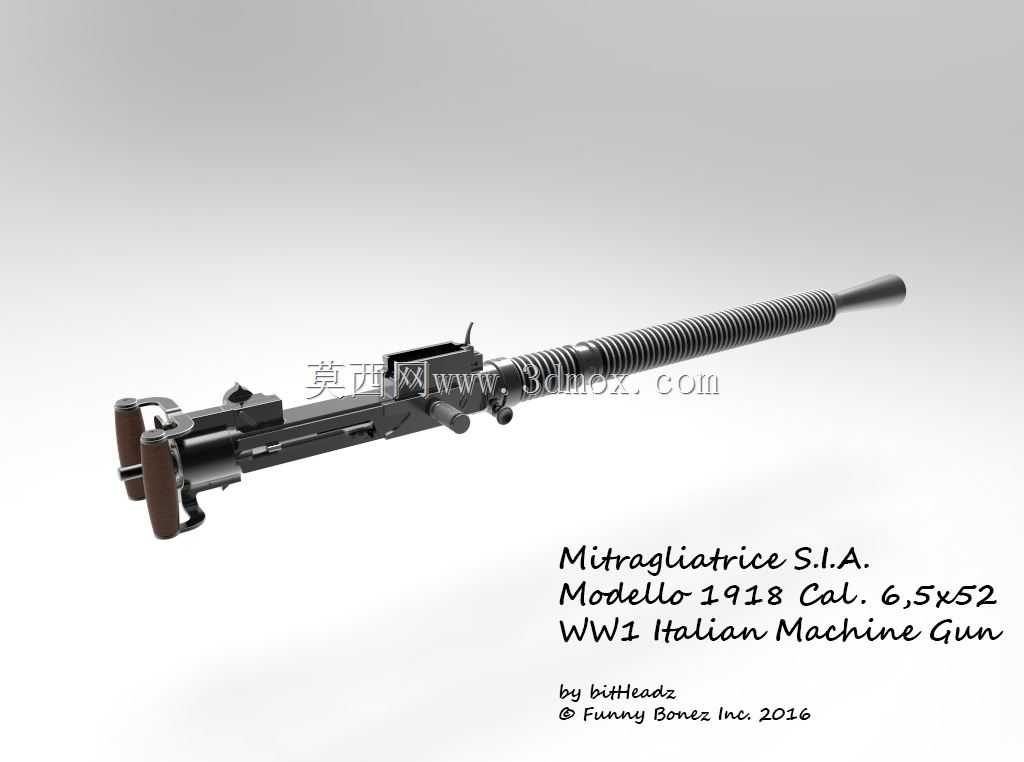 Mitragliatrice S.I.A.Modello 1918 Cal。6.5x52mm