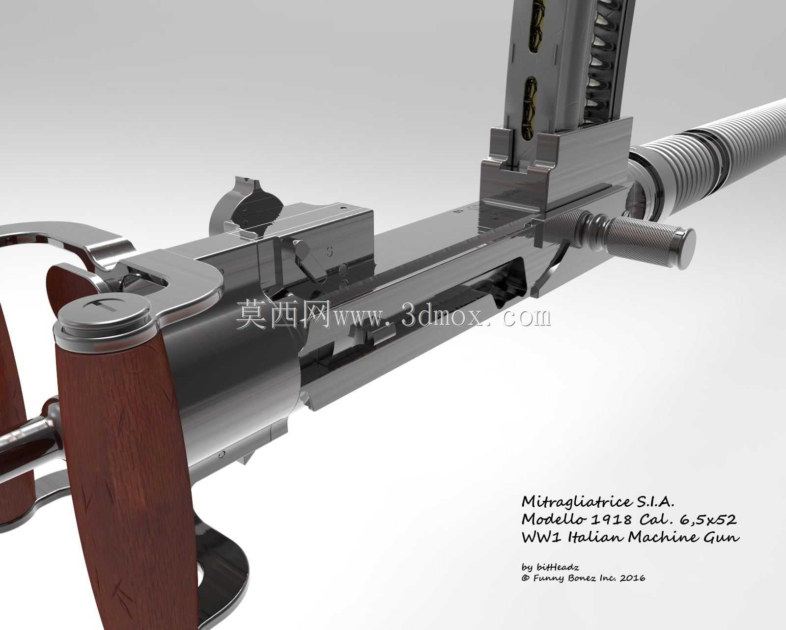 Mitragliatrice S.I.A.Modello 1918 Cal。6.5x52mm