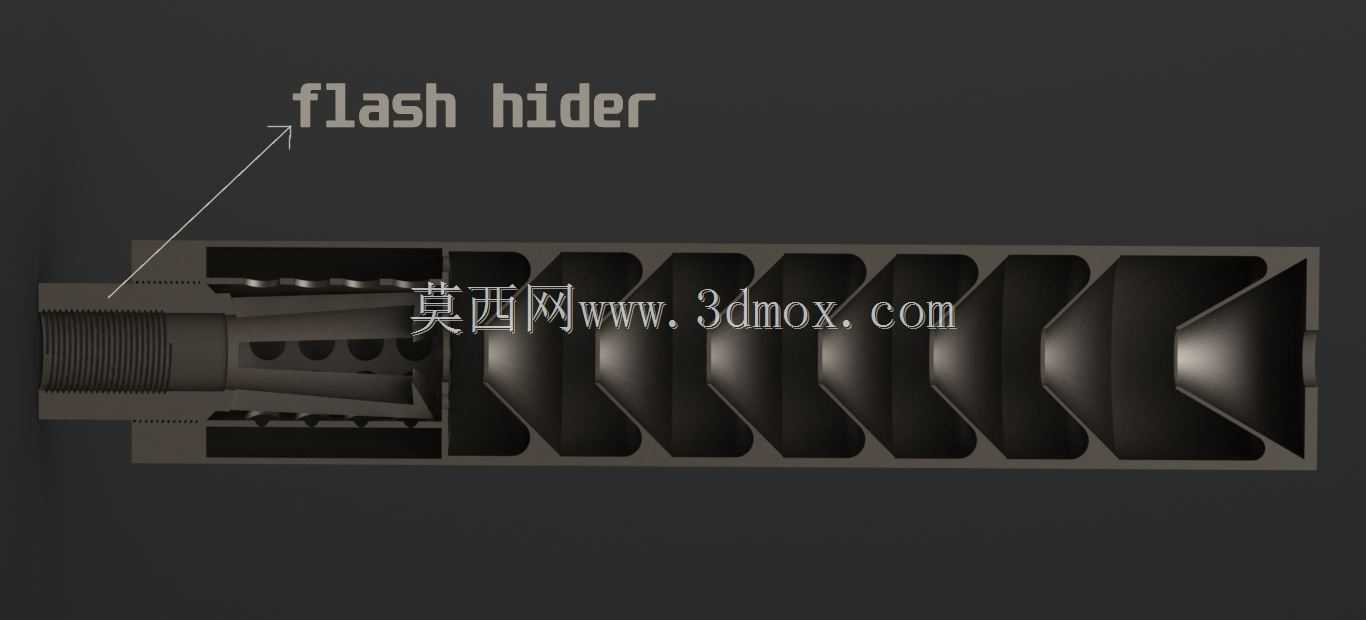 9毫米压制和闪光遮光罩。