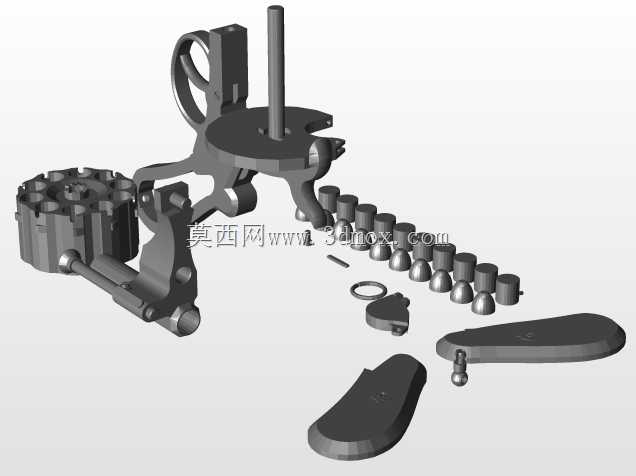 Lefaucheux M1858第三型12毫米10发短枪管(3D打印套件玩具枪)