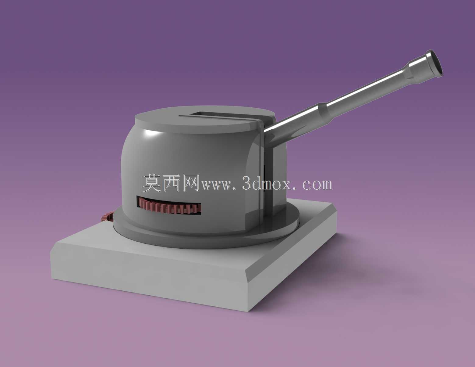 玩具加农炮(通过齿轮手动旋转)