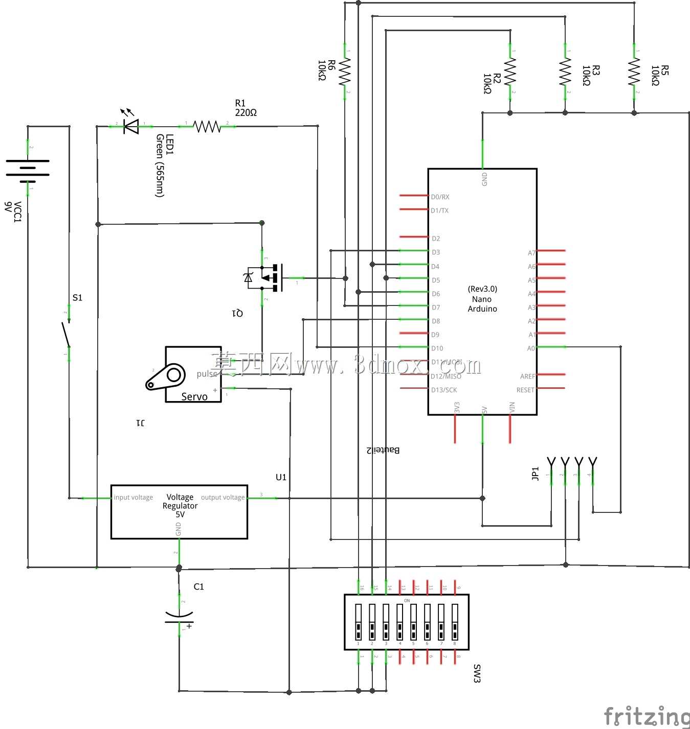 带Arduino的伺服驱动Konfetti枪
