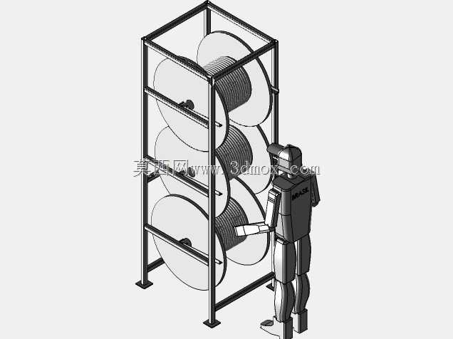 第三架níveis porta bobina de cabo