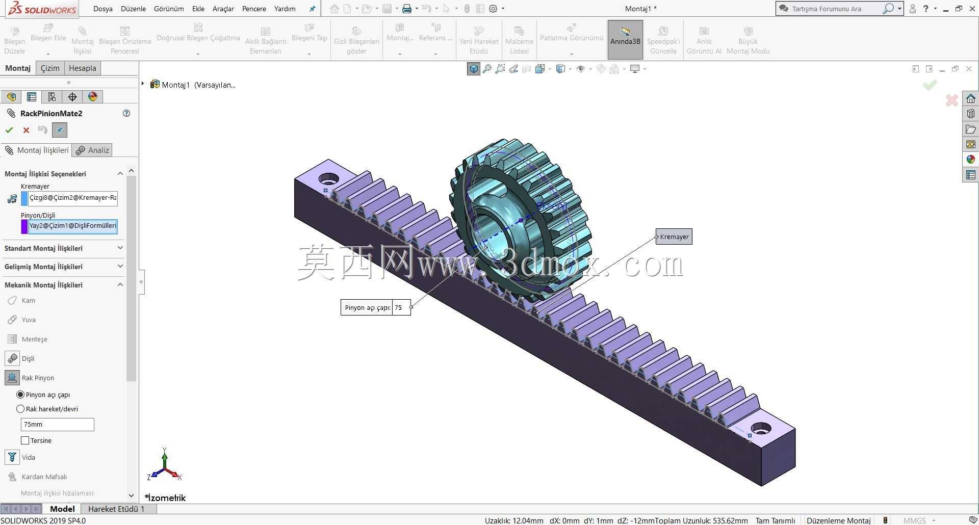 SolidWorks 2019-���ֳ�����ϣ�Kremayer-Pinyon?li?kisi��