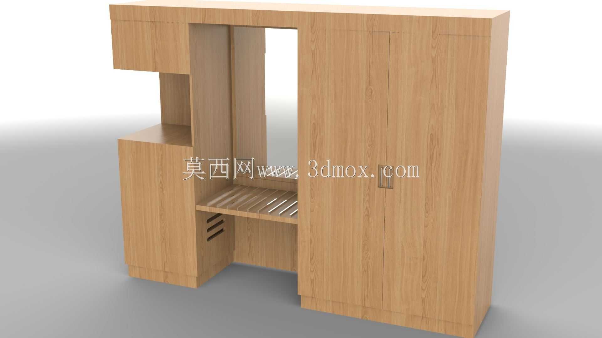 带迷你酒吧和行李架的衣柜