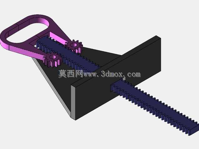 solidworks中带齿条和齿轮的机器人夹持器说明