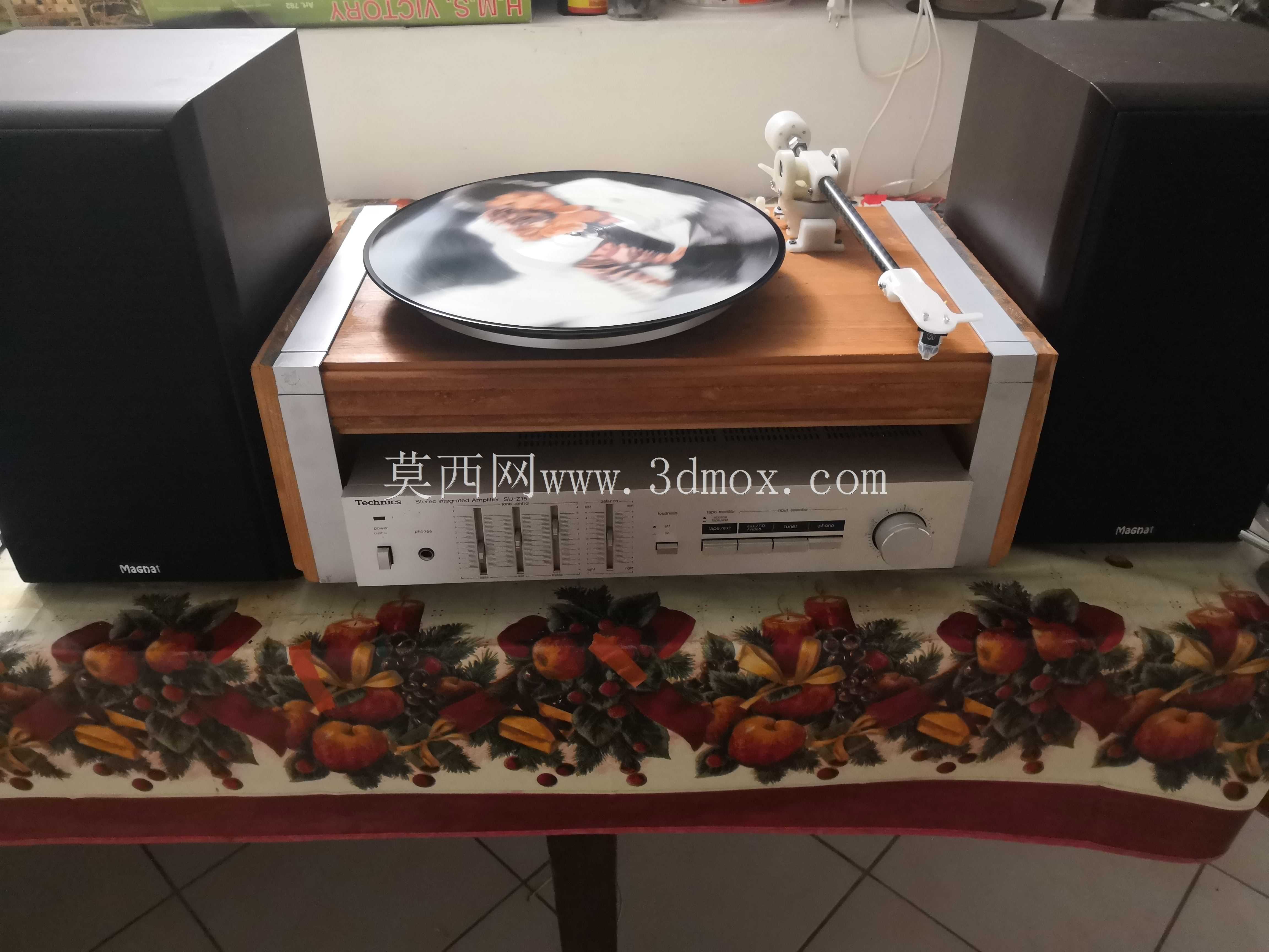 带有3D打印色调的唱片播放器