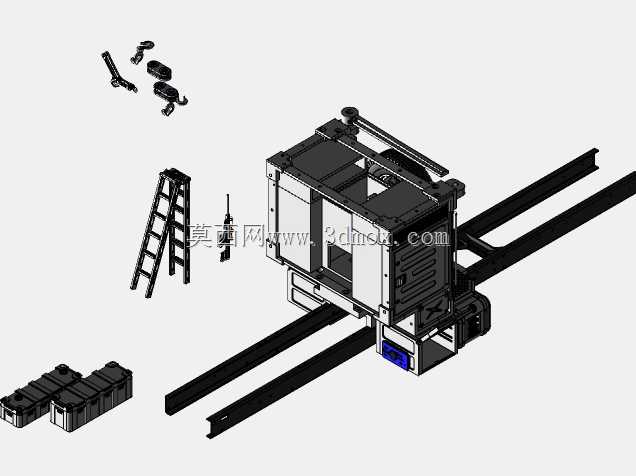 钢筋混凝土卡车越野工具架-工程正在进行中