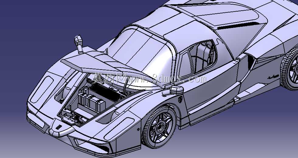 带有Catia V5的恩佐法拉利玩具模型