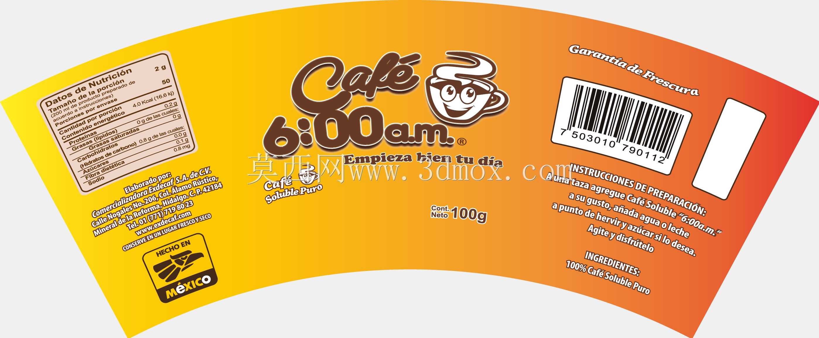 10盎司Unicel玻璃+标签/Vaso de Unicel con Etiqueta Envolvente