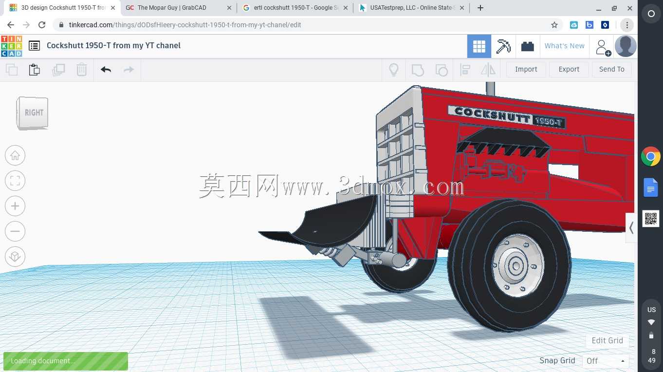 ERTL Cockshutt拖拉机的犁附件