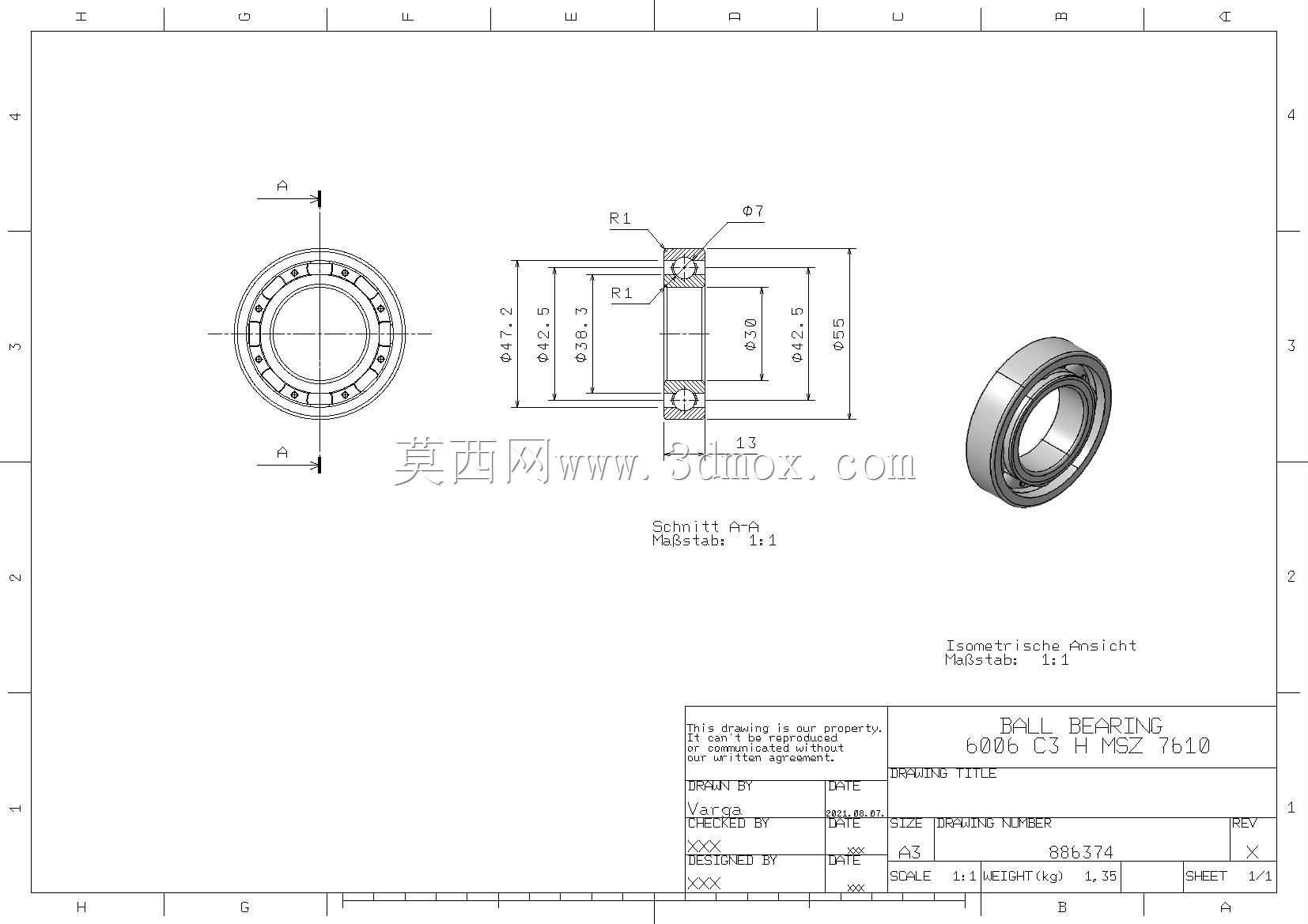 机油泵驱动用惰轮总成(RáBA MAN D2356 HM6)