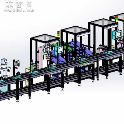 发电机半自动化生产线、发电机总成装配线 3D模型