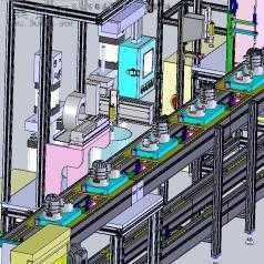 发电机半自动化生产线、发电机总成装配线 3D模型
