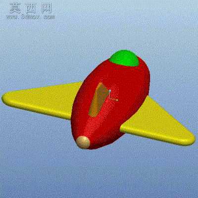 可3D打印卡通玩具飞机模型 3D模型