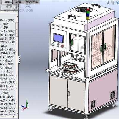 双滑台式贴标机 3D模型