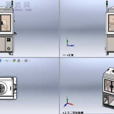 双滑台式贴标机 3D模型