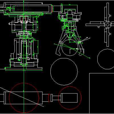 四自由度抓球机械手 CAD图纸AutoCAD.MechanicalAutoCAD.Electrical设计,