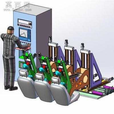 汽车座椅头枕强度测试机 3D模型