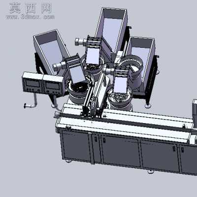 试纸滴管干燥剂联合包装机方案 3D模型