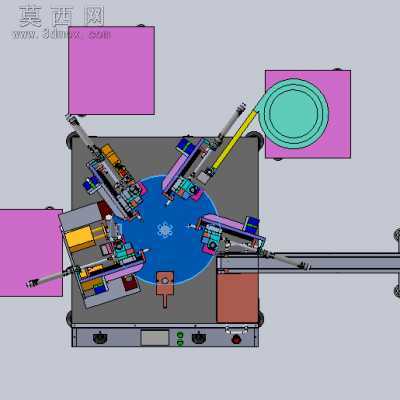 剃须刀钢网胶件组装机 3D模型