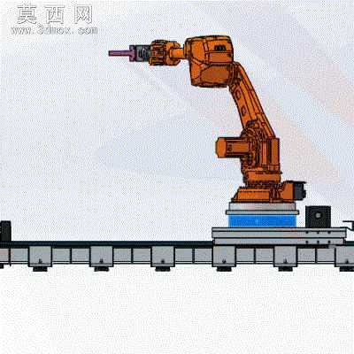 机器人移动地轨 3D模型