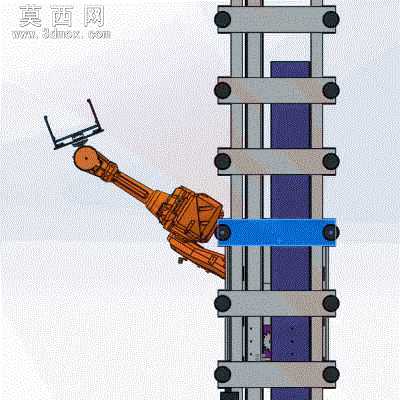 机器人移动地轨 3D模型