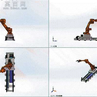 机器人移动地轨 3D模型