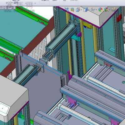电子产品自动化生产流水线设备总体图 3D模型